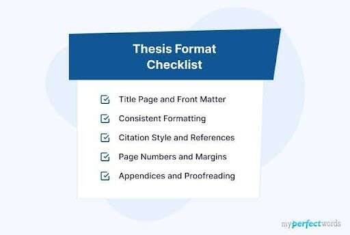 thesis format checklist